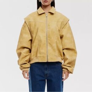 Lioness yellow vista bomber jacket